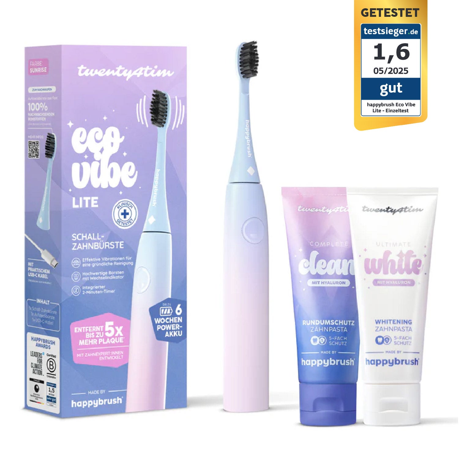 Schallzahnbürste Eco Vibe LITE | twenty4tim Edition