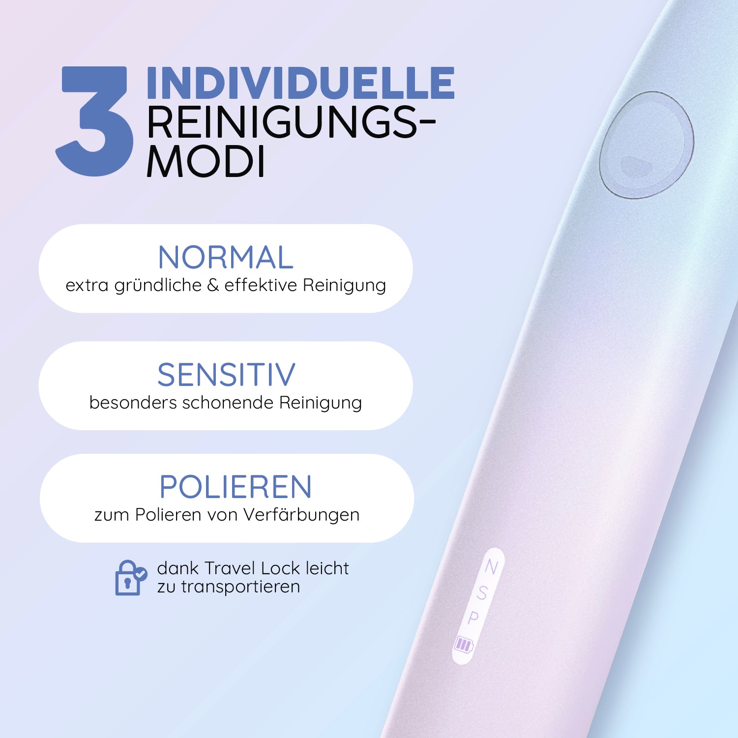 Schallzahnbürste Eco Vibe 3 | Set S