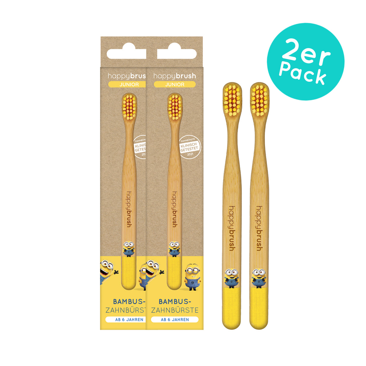 Bambus-Zahnbürste Minions