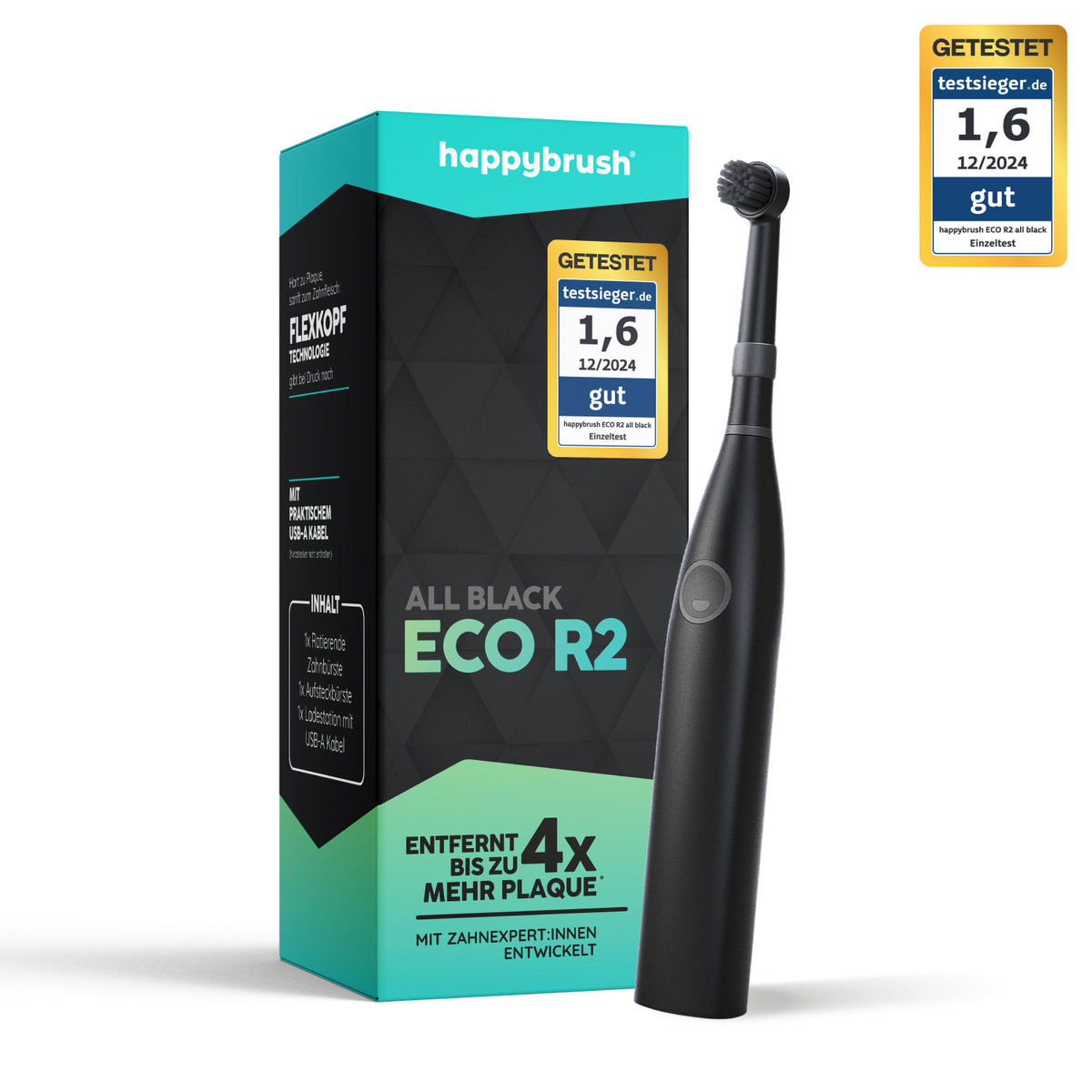 Eco R2 Zahnbürste | Allblack