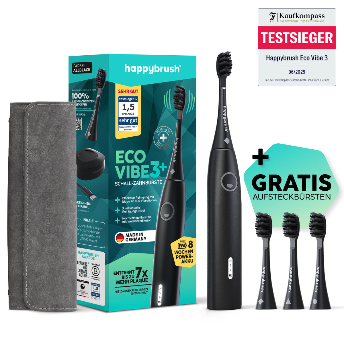 Eco Vibe 3+ | Allblack (Made in Germany)