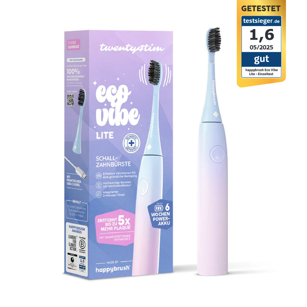 Schallzahnbürste Eco Vibe LITE | twenty4tim Edition
