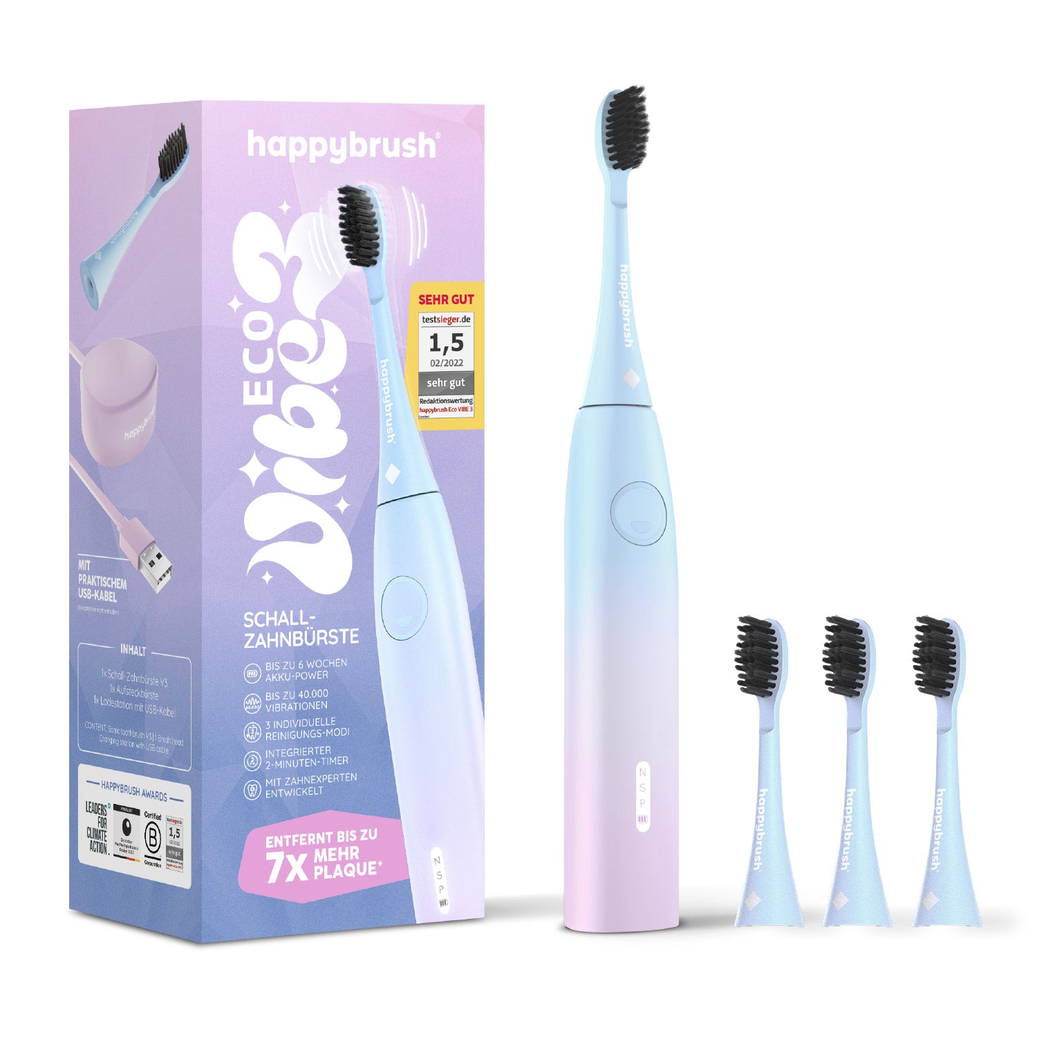 Schallzahnbürste Eco VIBE 3 | Set M