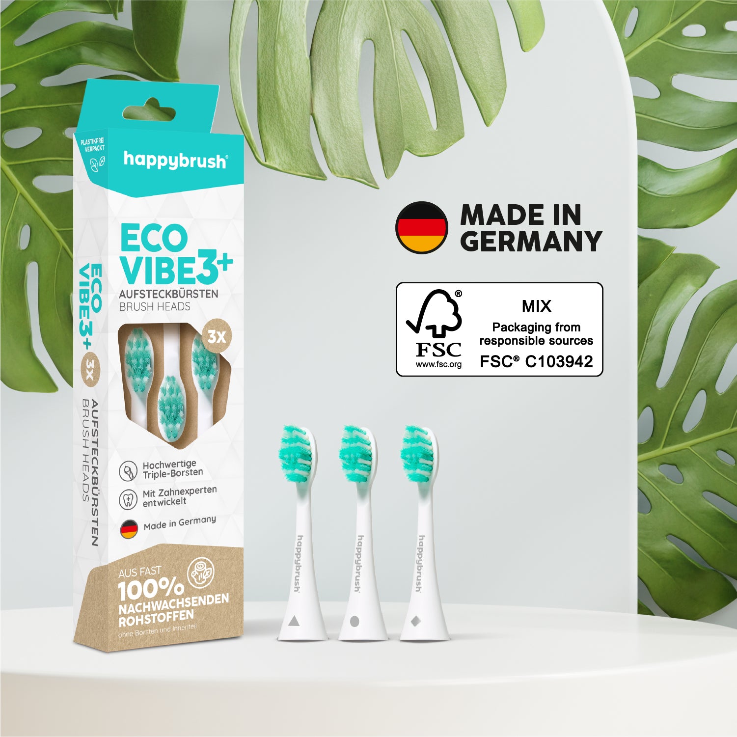 Aufsteckbürsten Eco Vibe 3 | White-Mint