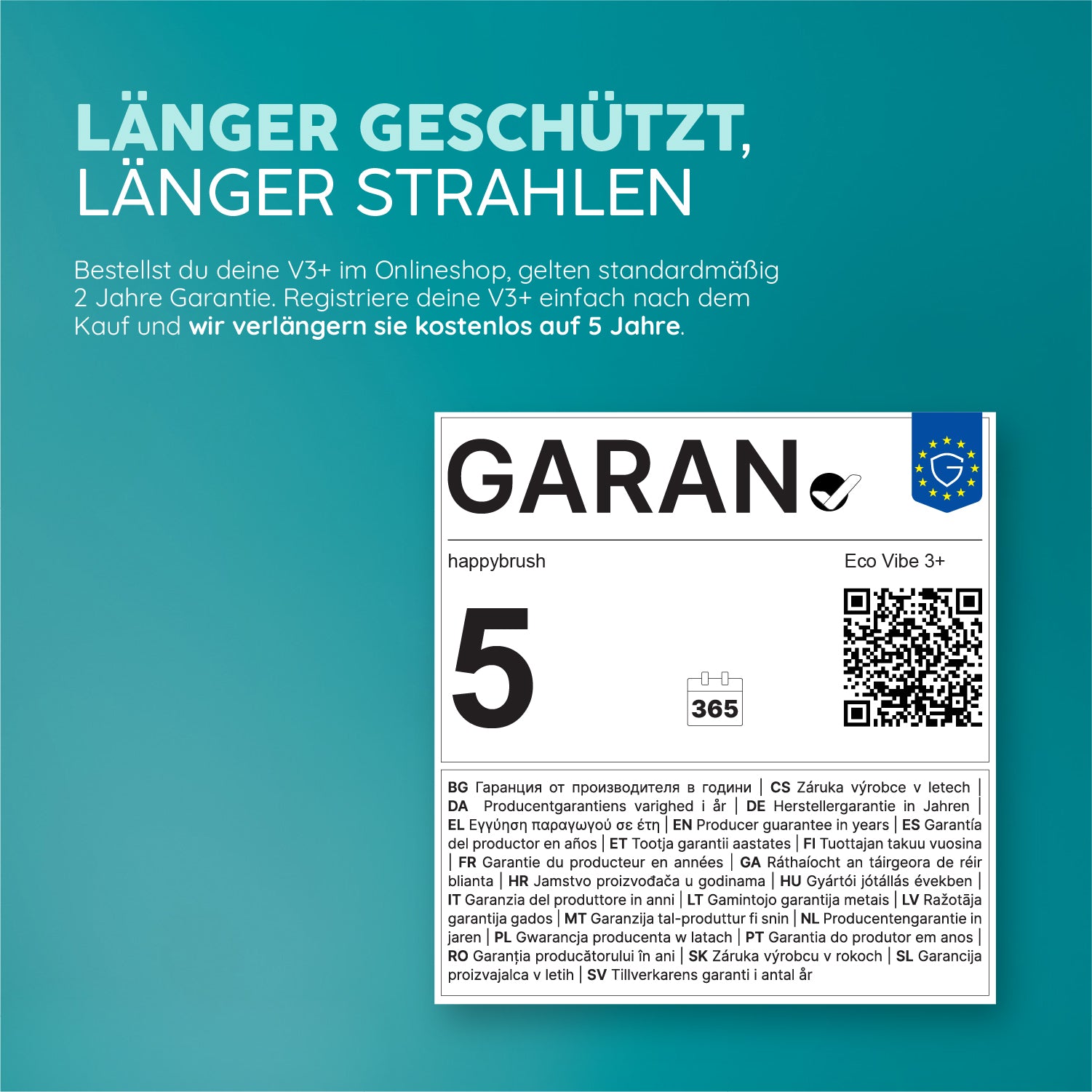 Schallzahnbürste Eco Vibe 3+