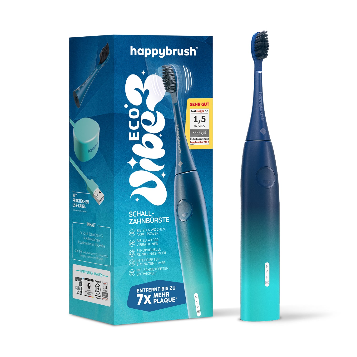 Schallzahnbürste Eco Vibe 3 | Set S