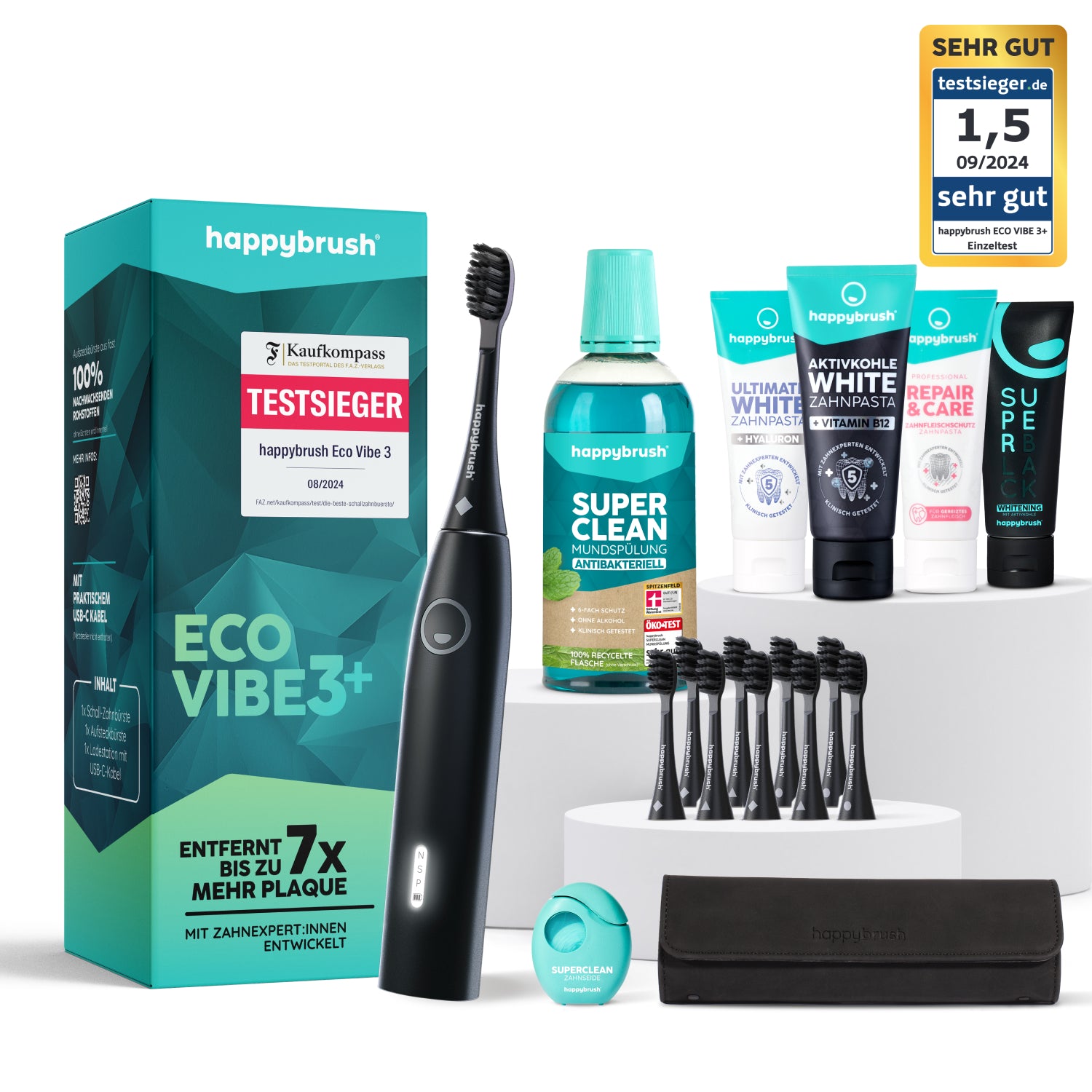 Schallzahnbürste Eco VIBE 3 Set XL