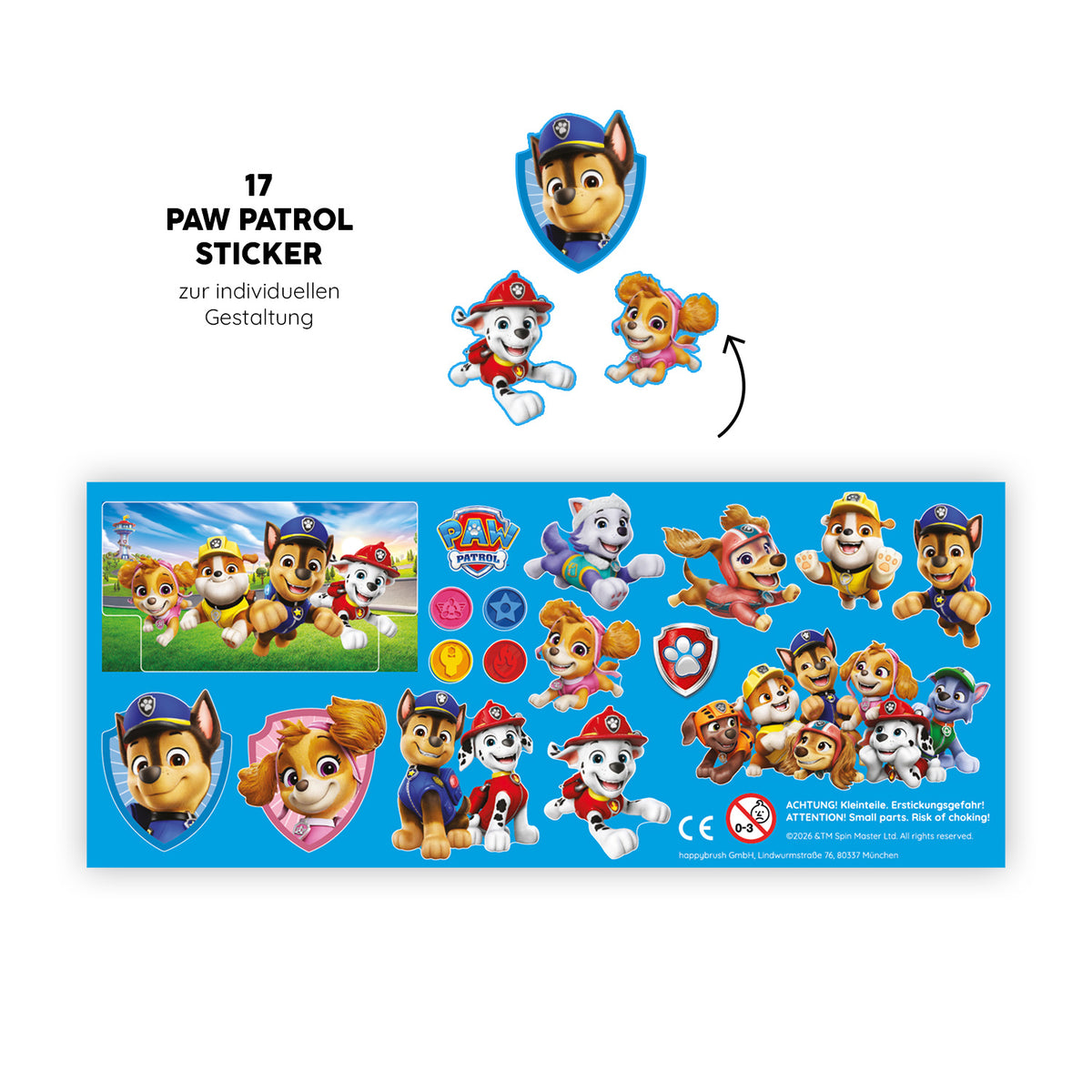 PAW Patrol Stickerbogen