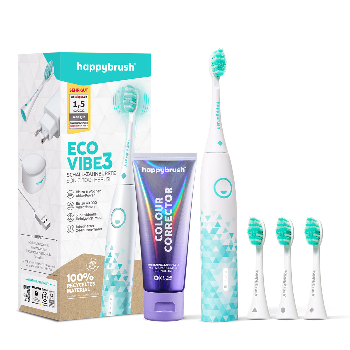 Eco Vibe 3 Whitening-Set | White-Mint