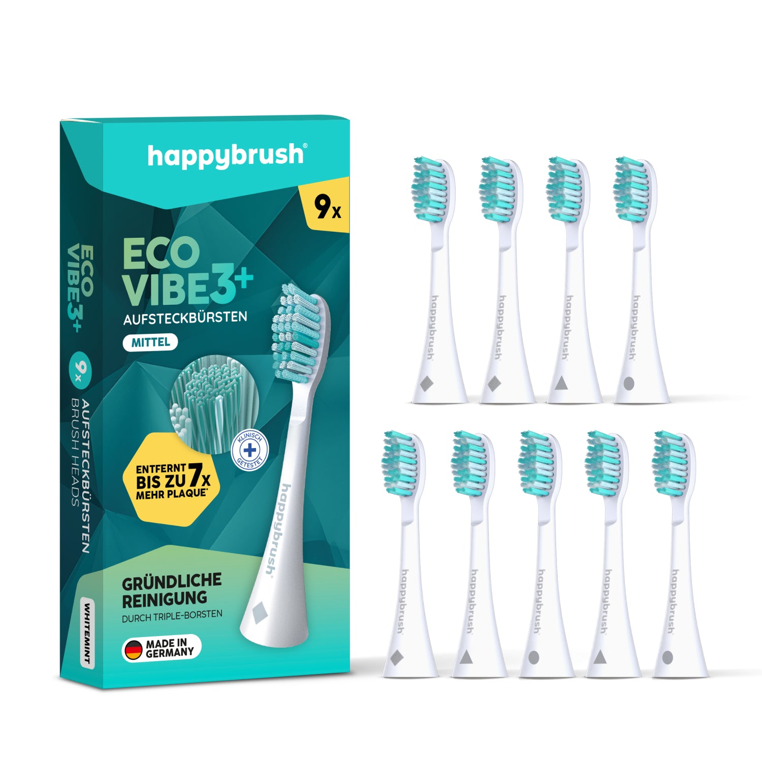 Aufsteckbürsten Eco Vibe 3+ | White-Mint