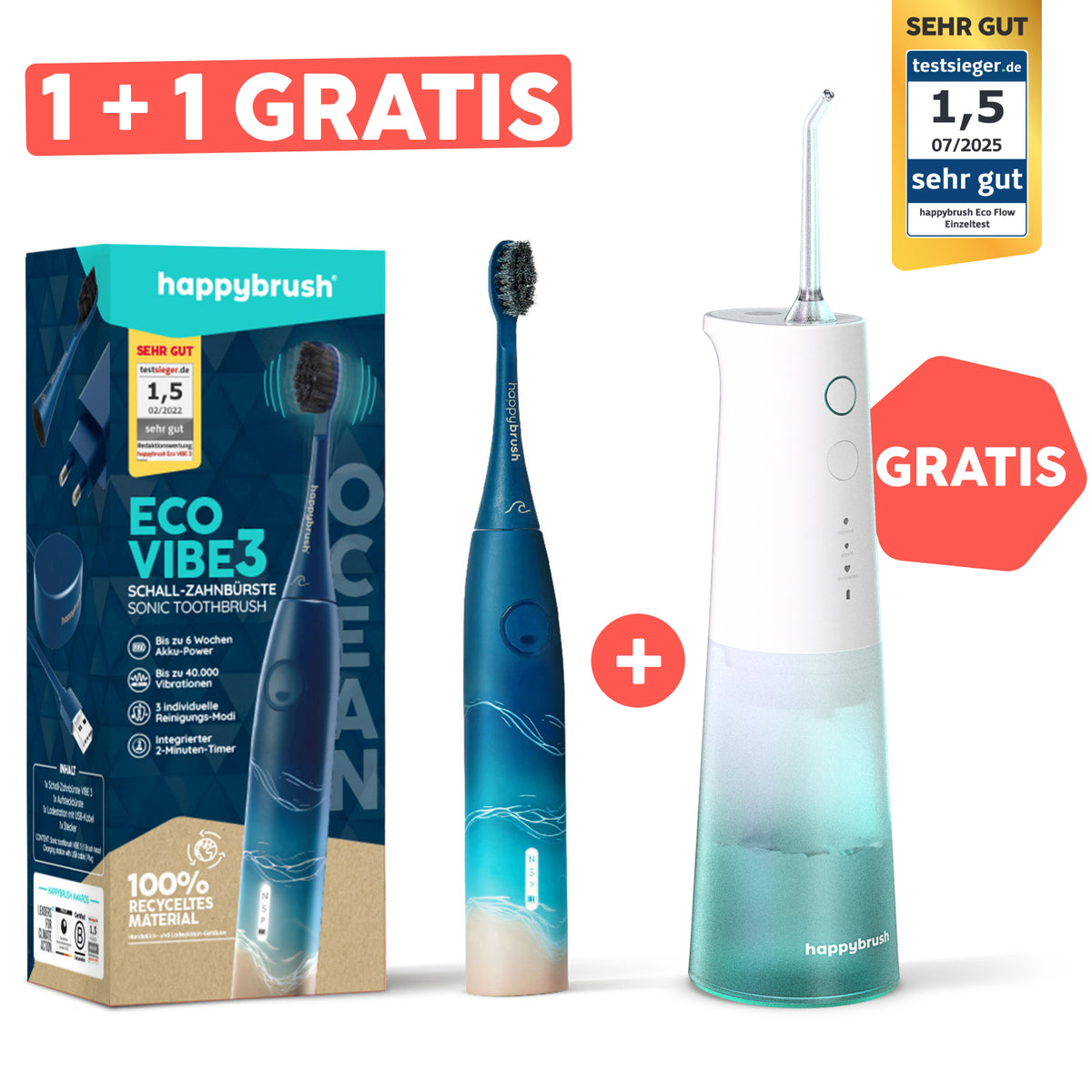 Eco Vibe 3 Ocean + gratis Munddusche