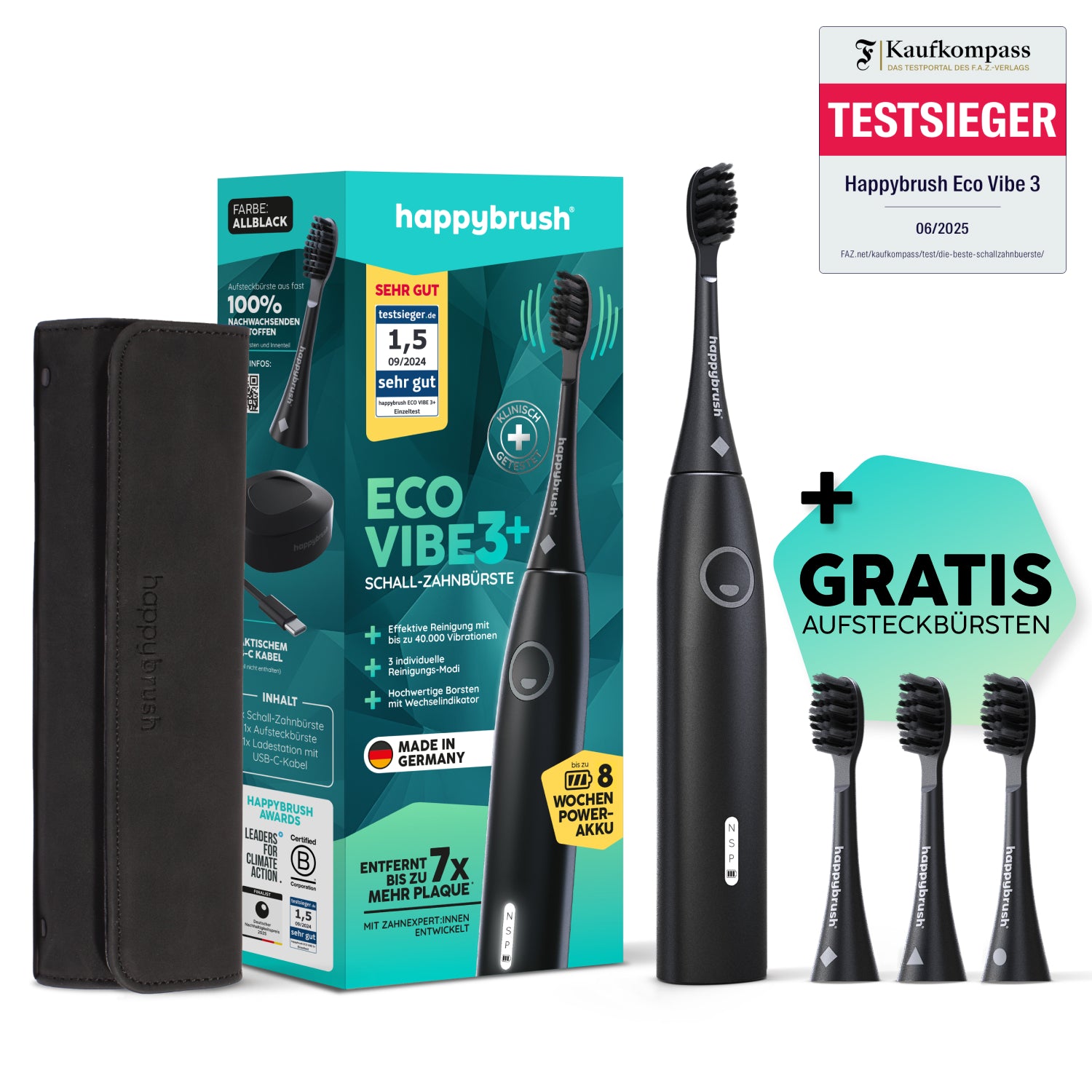 Eco Vibe 3+ | Allblack (Made in Germany)