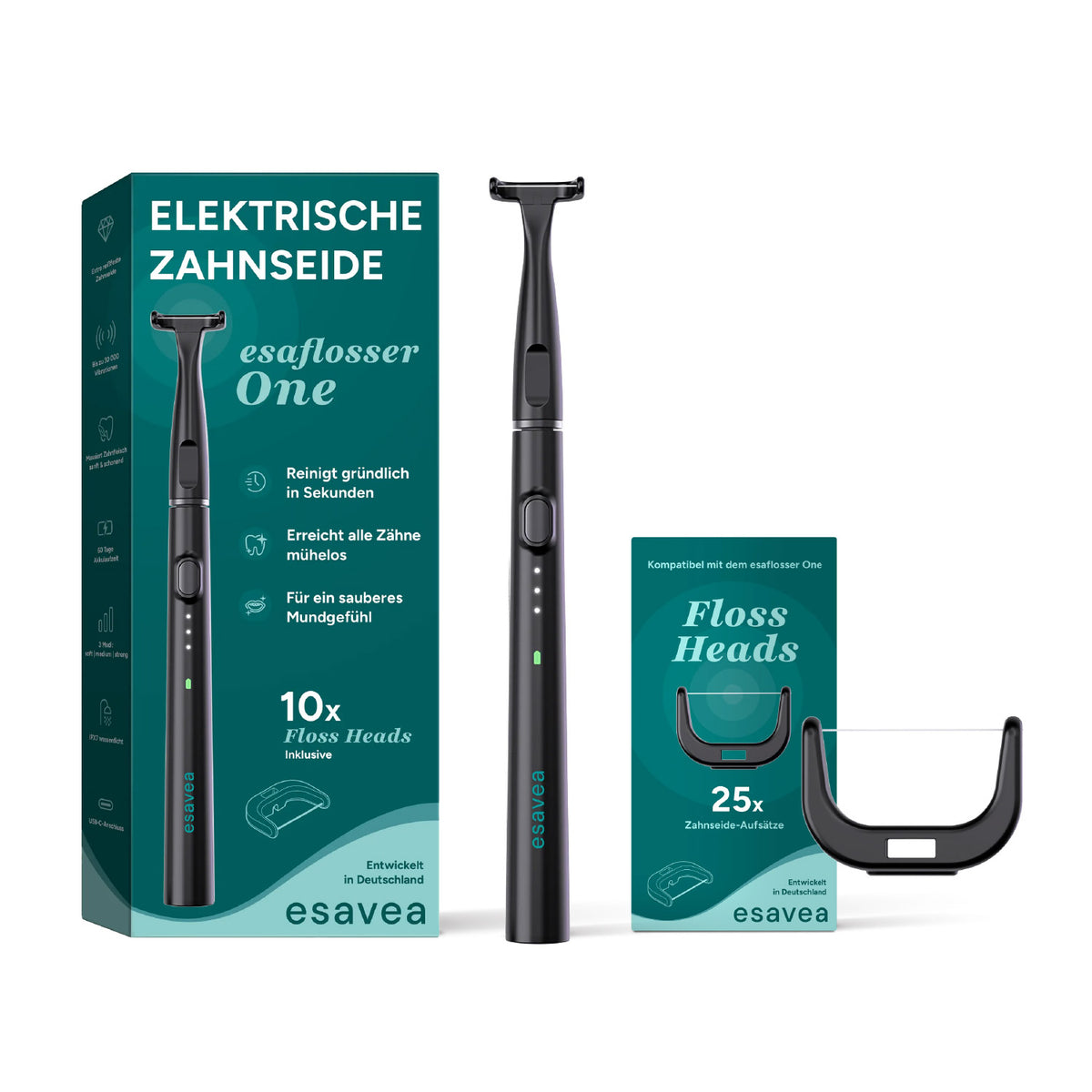 Starter Set Elektrische Zahnseide esaflosser One by esavea