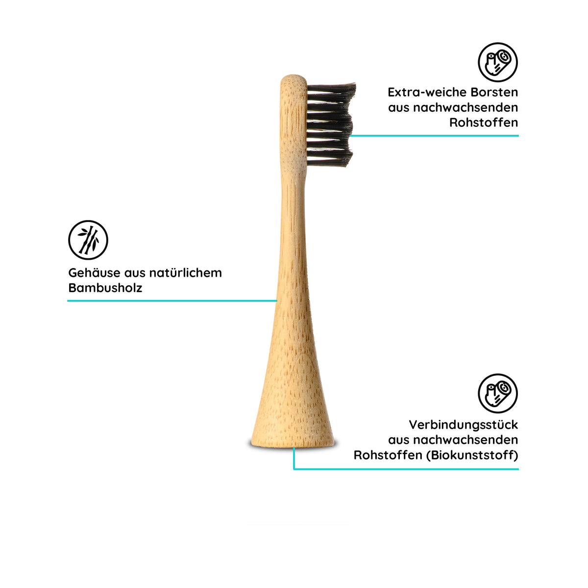 Aufsteckbürsten Eco Vibe 3 | Bambus