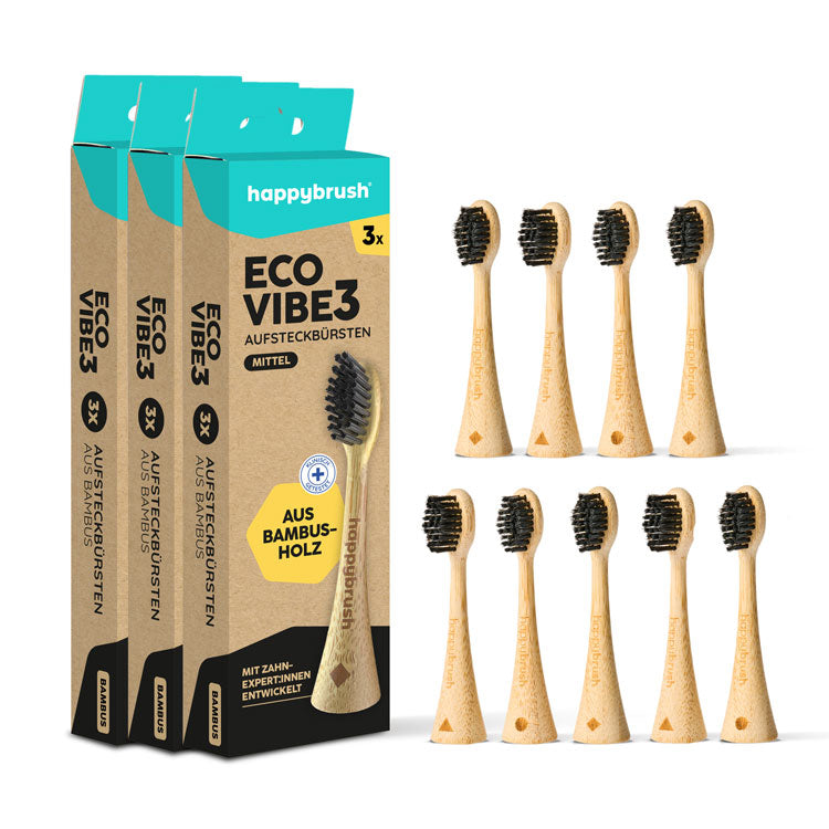 Aufsteckbürsten Eco Vibe 3 | Bambus